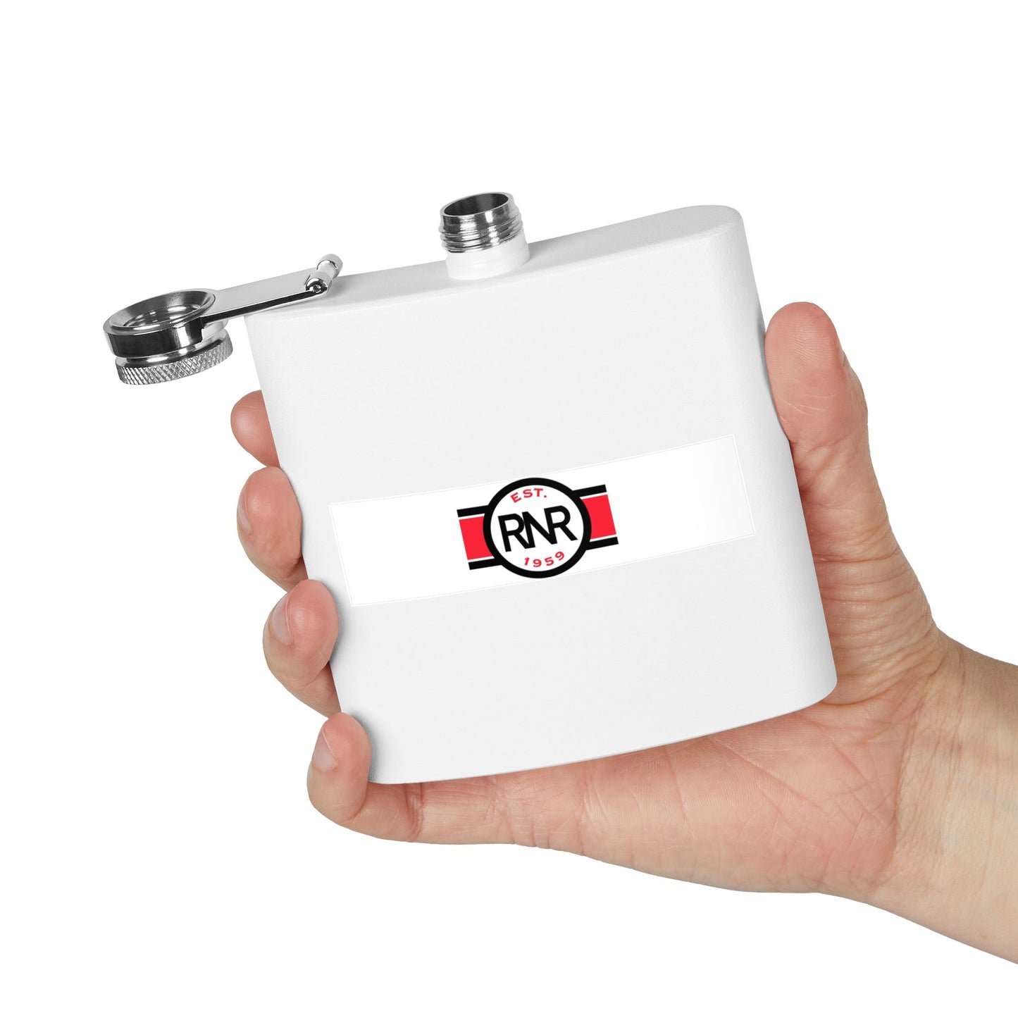 Stainless Steel Flask — RNR Vintage Logo 6oz Hip Flask
