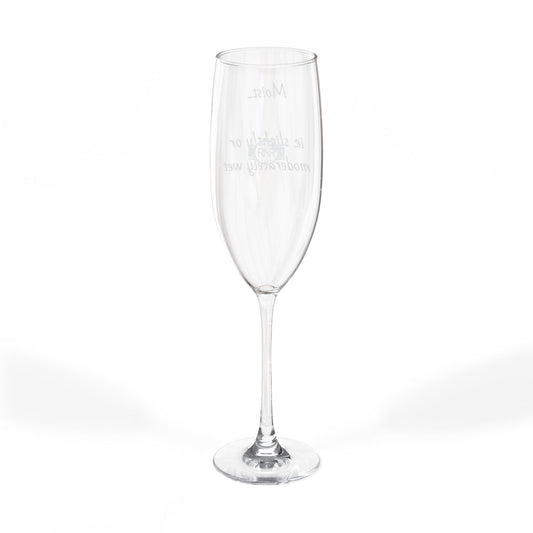 Engraved 8oz Champagne Flute — Personalized Wedding & Celebration Glass