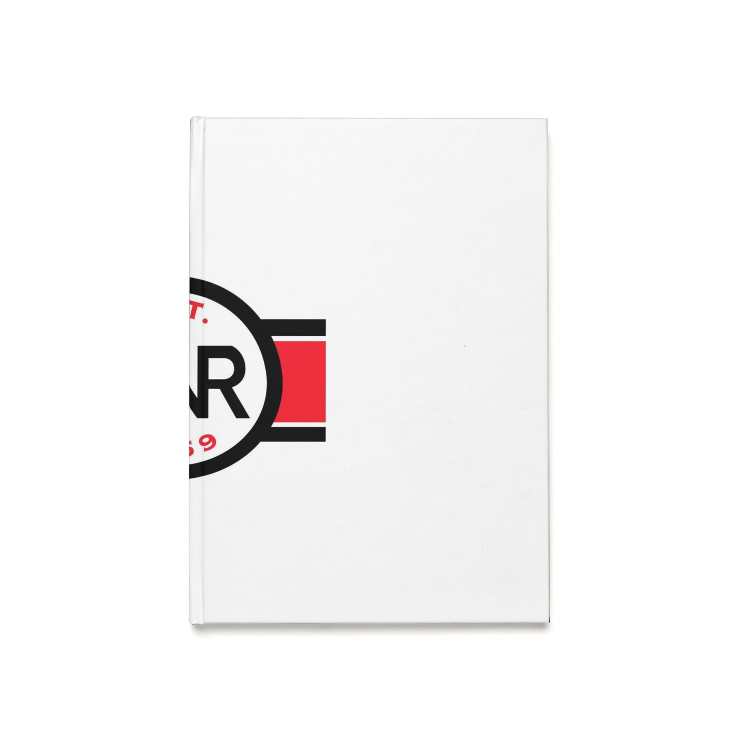 A5 Hardcover Journal — Retro Red Badge Design