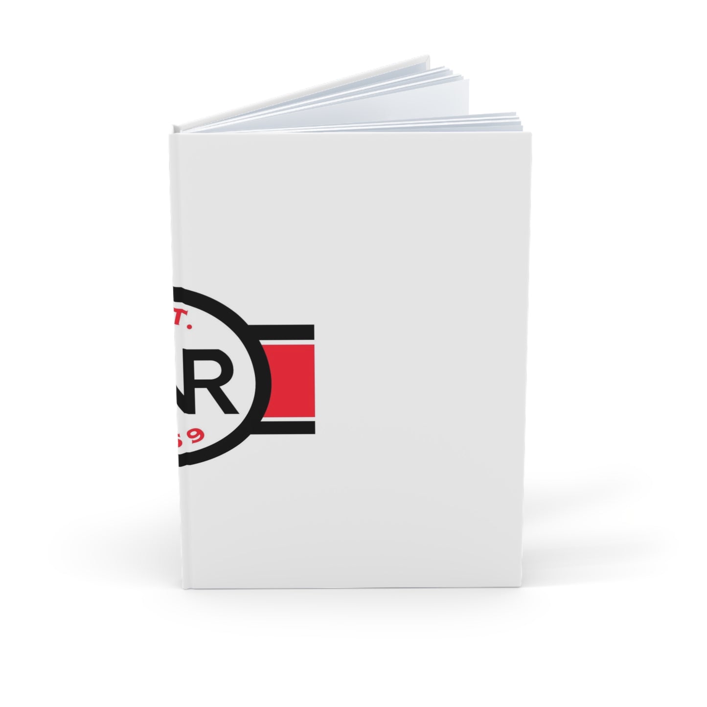 A5 Hardcover Journal — Retro Red Badge Design