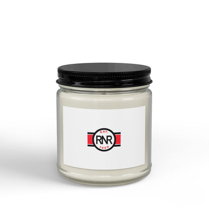 Soy Scented Candle — Amber Jar with Black Lid (4oz & 9oz) — Subtle RNR Logo