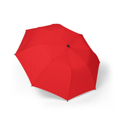 Compact Semi-Automatic Foldable Umbrella — Windproof Travel Rain Umbrella (Red)