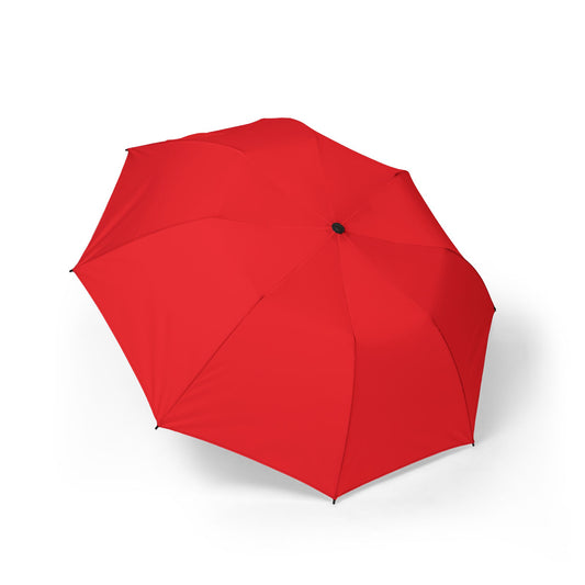 Compact Semi-Automatic Foldable Umbrella — Windproof Travel Rain Umbrella (Red)