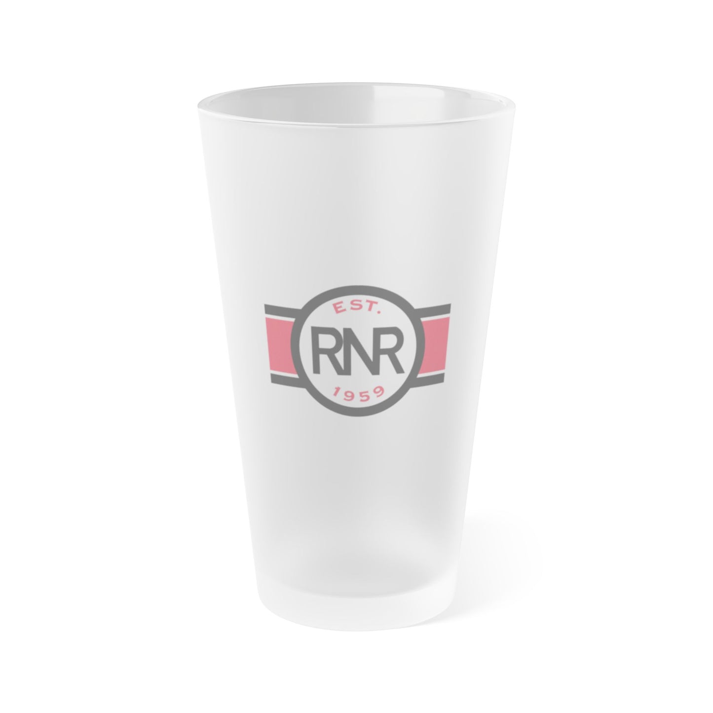 Custom Frosted Pint Glass - 16oz with RNR Design | Perfect for Parties & Gatherings