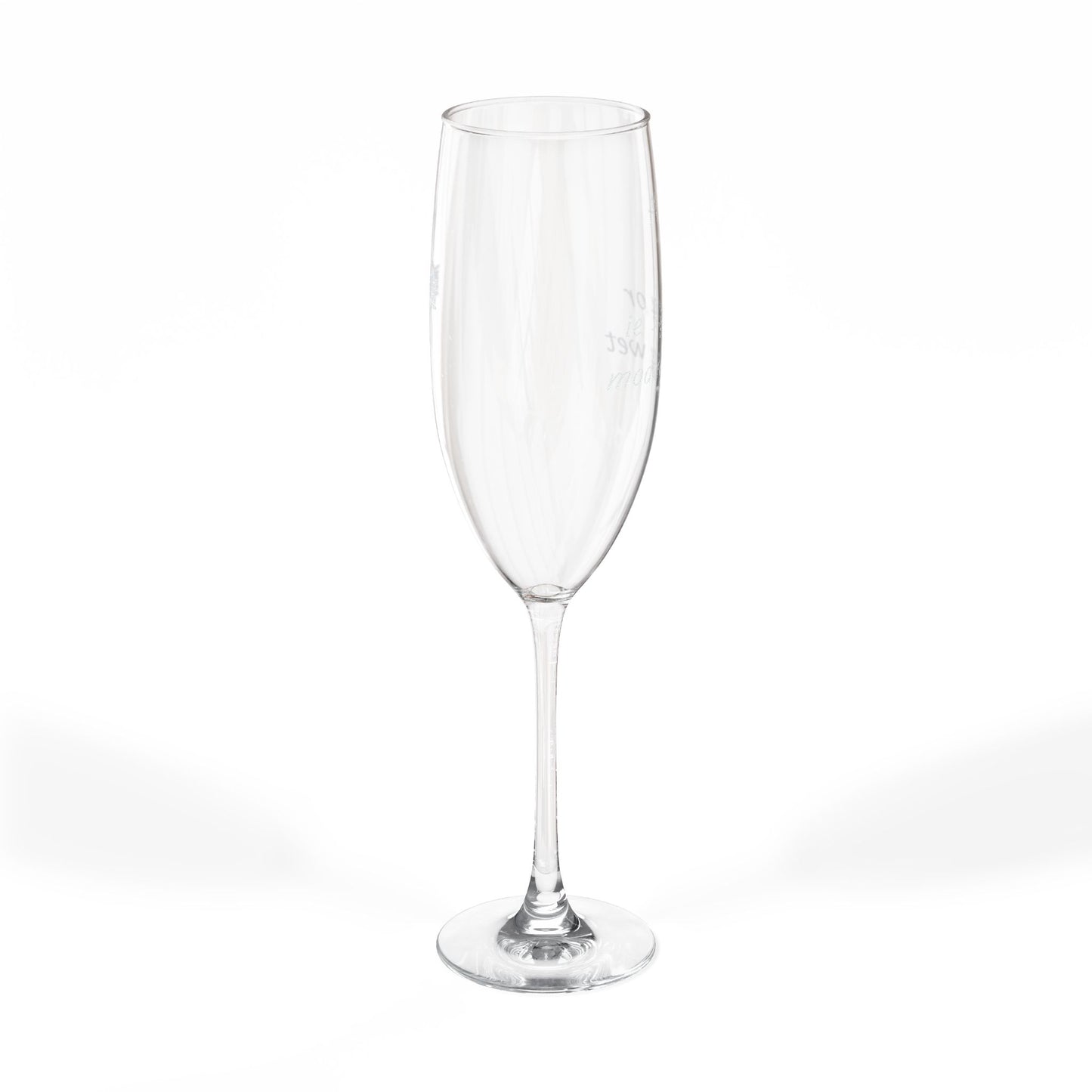 Engraved 8oz Champagne Flute — Personalized Wedding & Celebration Glass