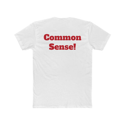 Unisex Cotton Crew Tee - Common Sense Graphic T-Shirt