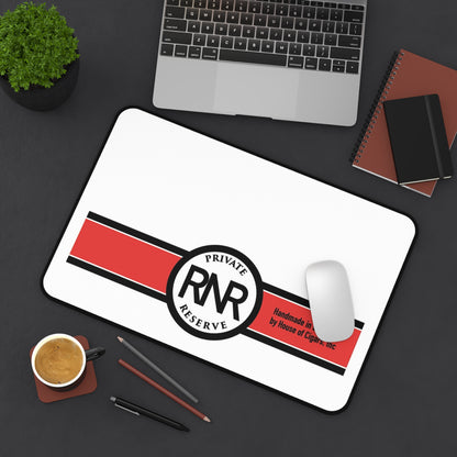 Desk Mat — RNR Private Reserve Logo Gaming/Office Desk Mat (Red Stripe)