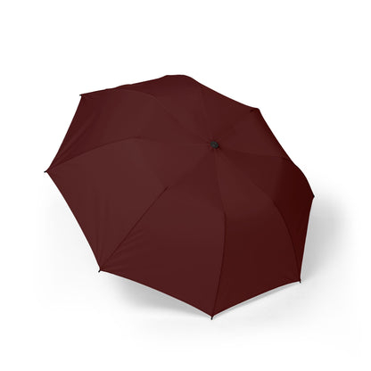 Compact Semi‑Automatic Foldable Umbrella — Windproof Travel Rain Umbrella (Burgundy)