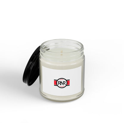 Soy Scented Candle — Amber Jar with Black Lid (4oz & 9oz) — Subtle RNR Logo